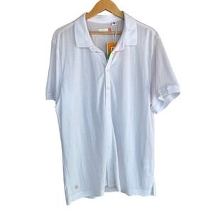 ULEX Polo Shirt Magna-Ready Magnetic Closures White Men's Size 2XL Adaptive